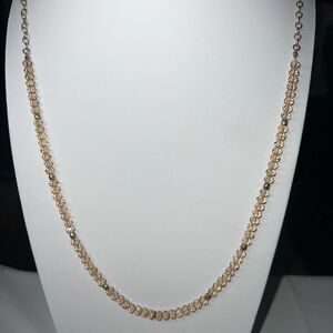 Envious Champagne Faceted Beading and Gold tone Necklace